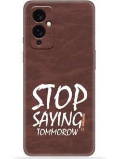 Stop saying logo Soft Mobile Cover for Oneplus 9 (5G)