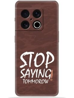 Stop saying logo Soft Mobile Cover for Oneplus 10 Pro (5G)