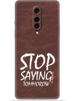 Stop saying logo Soft Mobile Cover for Oneplus 8