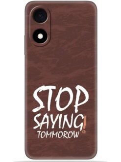 Stop saying logo Soft Mobile Cover for Oppo A17K