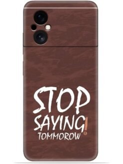 Stop saying logo Soft Mobile Cover for Poco M4 (5G)