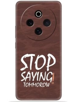 Stop saying logo Soft Mobile Cover for Iqoo Z10 (5G)