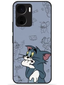 Tom and jerry Glossy Metal TPU Phone Cover for Vivo Y16