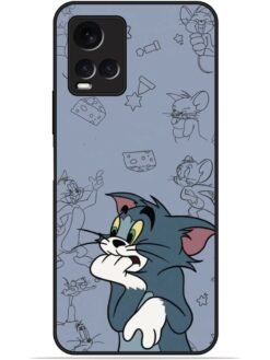 Tom and jerry Glossy Metal TPU Phone Cover for Vivo Y21/Y21A/Y21G/Y21T/Y21E