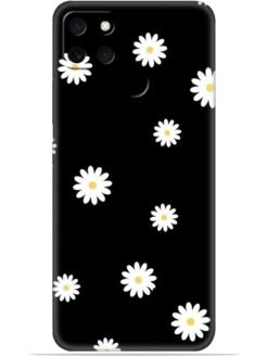 White flower Soft Silicone Mobile Case for Realme C21Y