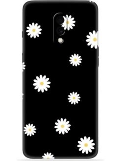 White flower Soft Mobile Cover for Oneplus 7
