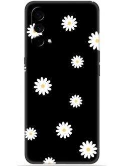 White flower Soft Mobile Cover for Oneplus Nord Ce (5G)