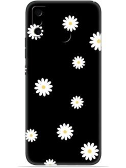 White flower Soft Mobile Cover for Tecno Spark Go (2020)