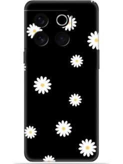 White flower Soft Mobile Cover for Oneplus 10T (5G)