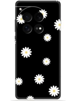 White flower Soft Mobile Cover for Oneplus 12 (5G)
