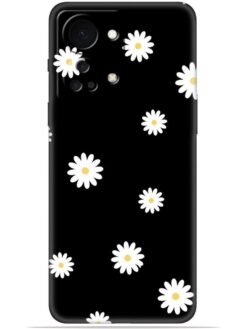 White flower Soft Mobile Cover for Oneplus Nord 2T (5G)