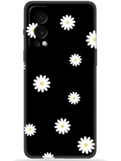 White flower Soft Mobile Cover for Oneplus Nord 2 (5G)