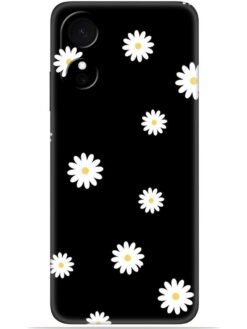 White flower Soft Mobile Cover for Oppo A17
