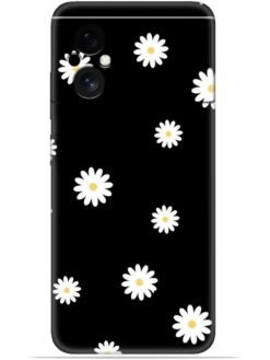 White flower Soft Mobile Cover for Poco M4 (5G)
