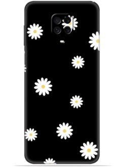 White flower Soft Mobile Cover for Xiaomi Redmi Note 9 Pro