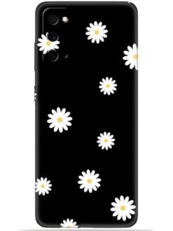 White flower Soft Mobile Cover for Samsung Galaxy S20