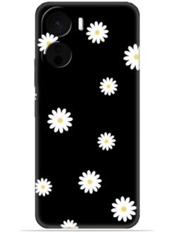 White flower Soft Mobile Cover for Vivo Y16