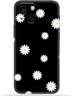 White flower Soft Mobile Cover for Apple Iphone 13