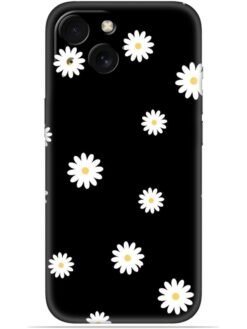 White flower Soft Mobile Cover for Apple Iphone 15