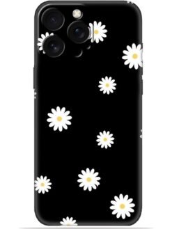 White flower Soft Mobile Cover for Apple Iphone 16 Pro Max