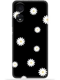 White flower Soft Silicone Mobile Case for Oppo A17
