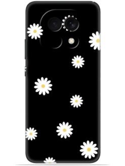White flower Soft Mobile Cover for Oppo F29 (5G)