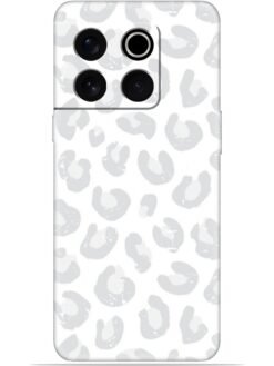 White leopard print Soft Mobile Cover for Oneplus 10T (5G)