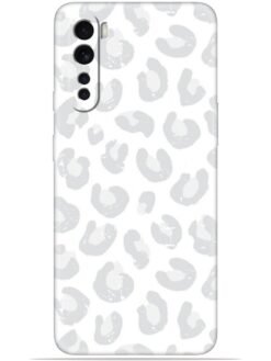 White leopard print Soft Mobile Cover for Oneplus Nord