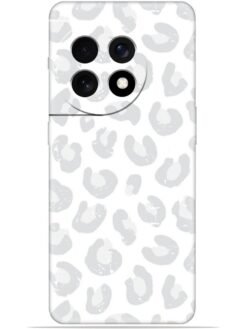 White leopard print Soft Mobile Cover for Oneplus 11 (5G)