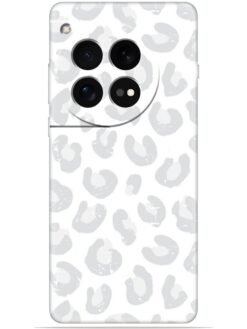 White leopard print Soft Mobile Cover for Oneplus 12 (5G)