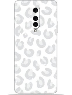 White leopard print Soft Mobile Cover for Oneplus 8