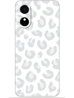 White leopard print Soft Mobile Cover for Oppo A17