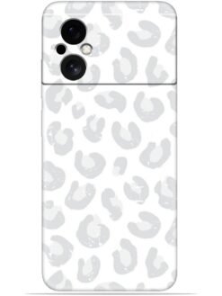 White leopard print Soft Mobile Cover for Poco M4 (5G)