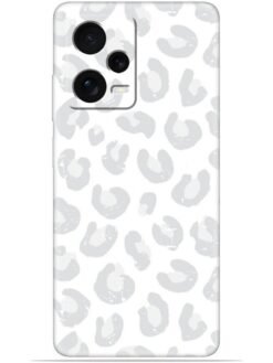 White leopard print Soft Mobile Cover for Xiaomi Redmi Note 12 Pro Plus (5G)