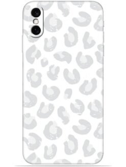 White leopard print Soft Mobile Cover for Apple Iphone Xs Max