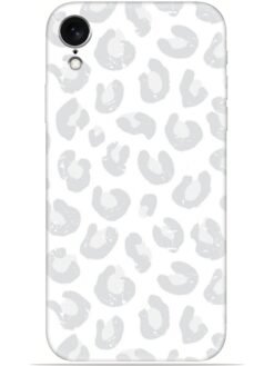White leopard print Soft Mobile Cover for Apple Iphone Xr