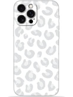 White leopard print Soft Mobile Cover for Apple Iphone 12 Pro Max