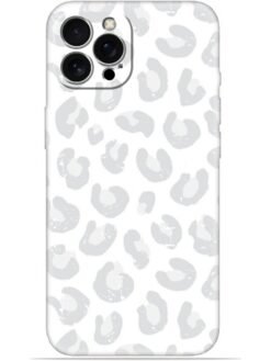 White leopard print Soft Mobile Cover for Apple Iphone 13 Pro Max