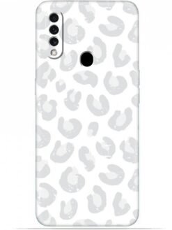 White leopard print Soft Silicone Mobile Case for Oppo A31