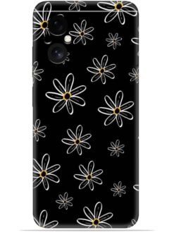 Yellow flower Soft Mobile Cover for Poco M4 (5G)
