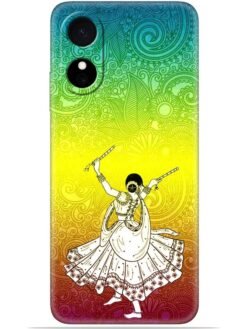 Garba design Soft Mobile Cover for Oppo A17