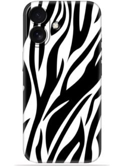 Zebra design Soft Mobile Cover for Apple Iphone 16 Plus