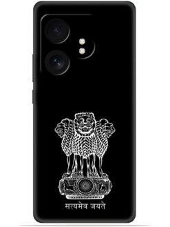 Satyamev jayate black Soft Mobile Cover for Realme Gt 6T (5G)