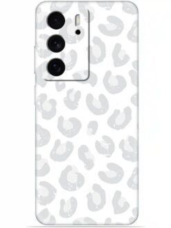 White leopard print Soft Mobile Cover for Realme P3X (5G)
