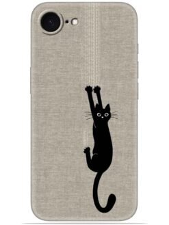 Black cat design Soft Mobile Cover for Apple Iphone 16E