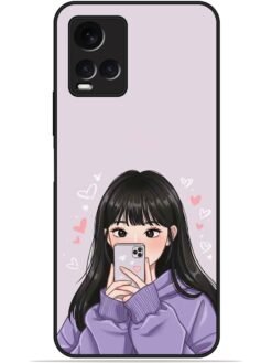 Lady queen Glossy Metal TPU Phone Cover for Vivo Y21/Y21A/Y21G/Y21T/Y21E