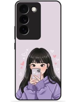 Lady queen Glossy Metal TPU Phone Cover for Vivo T3 (5G)