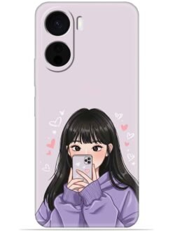 Lady queen Soft Silicone Mobile Case for Vivo Y16