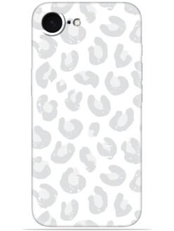 White leopard print Soft Mobile Cover for Apple Iphone 16E