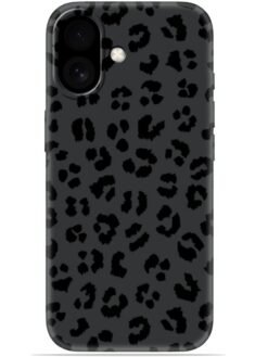 Black leopard print Soft Mobile Cover for Apple Iphone 17